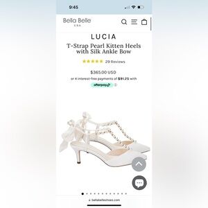 Bella Belle Bridal Shoe Size 9.5. Lightly worn!